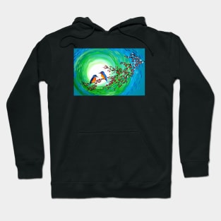 Abstract Green Moon Hoodie